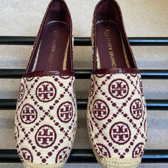 TORY BURCH Women 88658 T Monogram Logo Espadrille- NEW NWOB